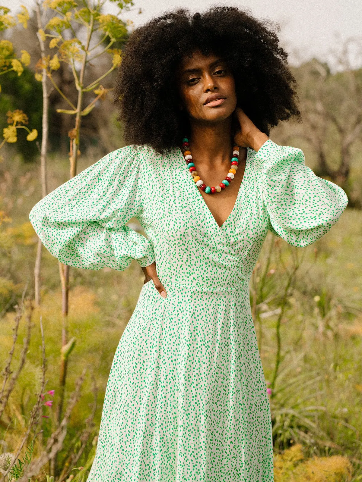 Elsa Graphic Green - Tencel