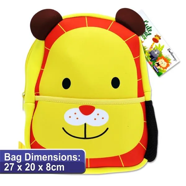 Emotionery Neoprene Cute Animal Junior School Bag - Lion