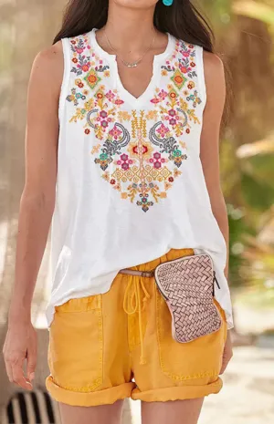 Ethnics Style Embroidery Top