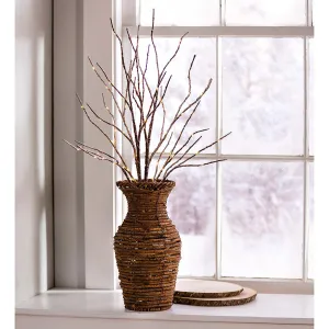 Evergreen Home Accents,Indoor/Outdoor Lighted Birch Branches, Set of 2,21.5x21.5x33.5 Inches