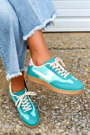 Everyday Kicks Modern Sneaker • Teal/Pink