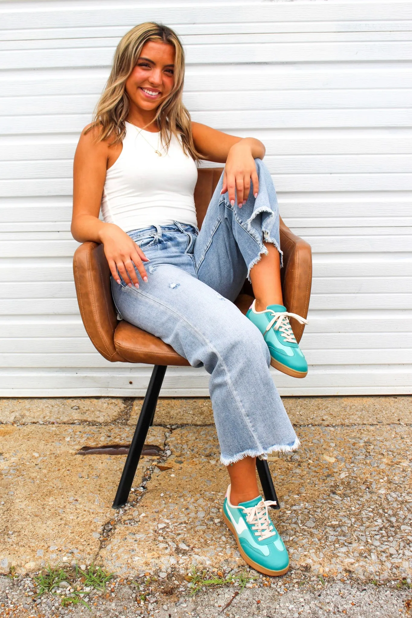 Everyday Kicks Modern Sneaker • Teal/Pink