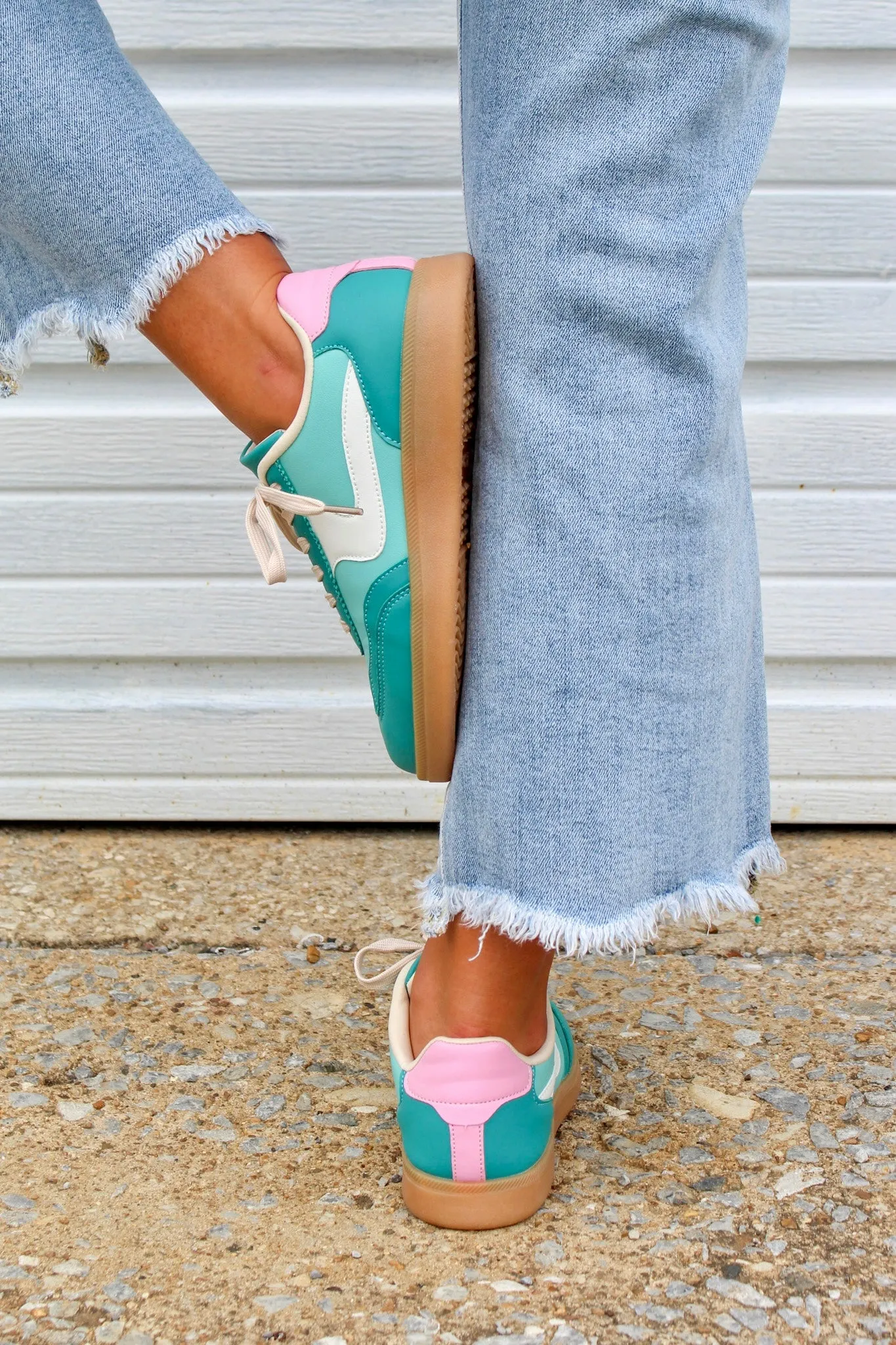 Everyday Kicks Modern Sneaker • Teal/Pink