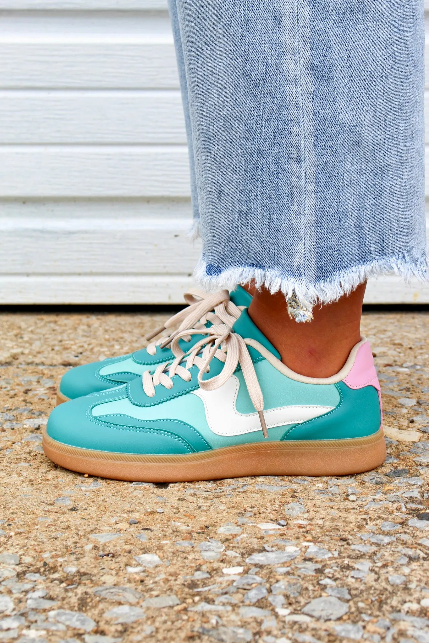 Everyday Kicks Modern Sneaker • Teal/Pink