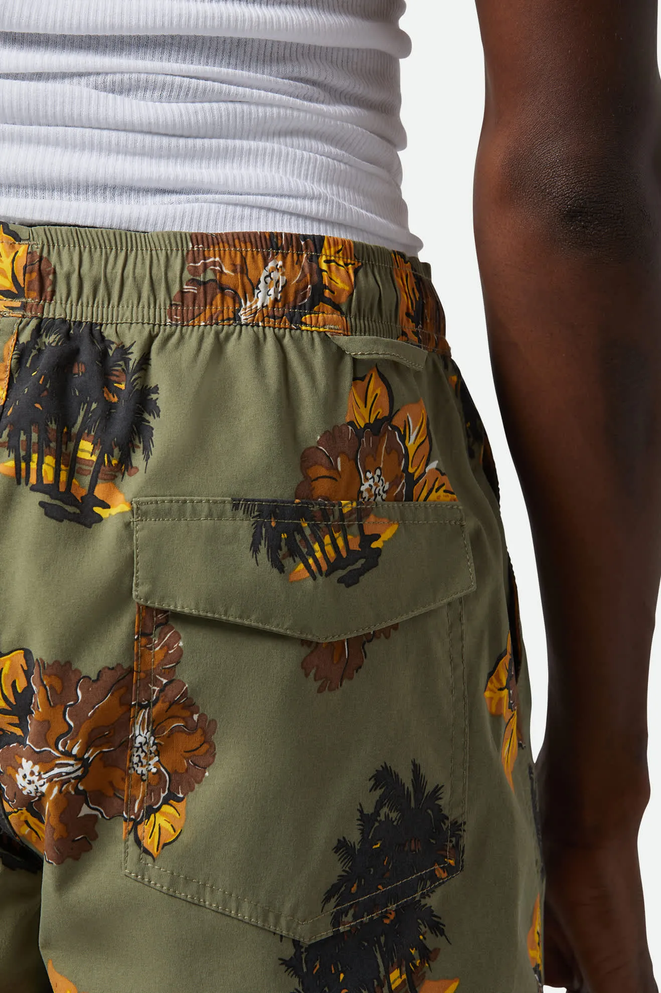 Everyday Stretch Hybrid Short 7" - Olive Surplus Floral