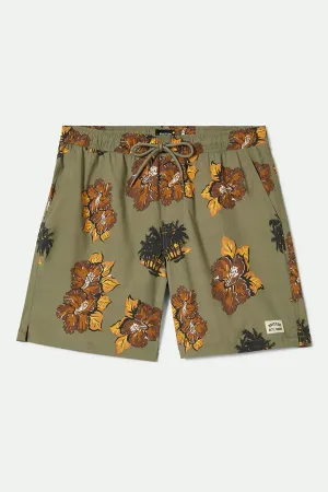 Everyday Stretch Hybrid Short 7" - Olive Surplus Floral