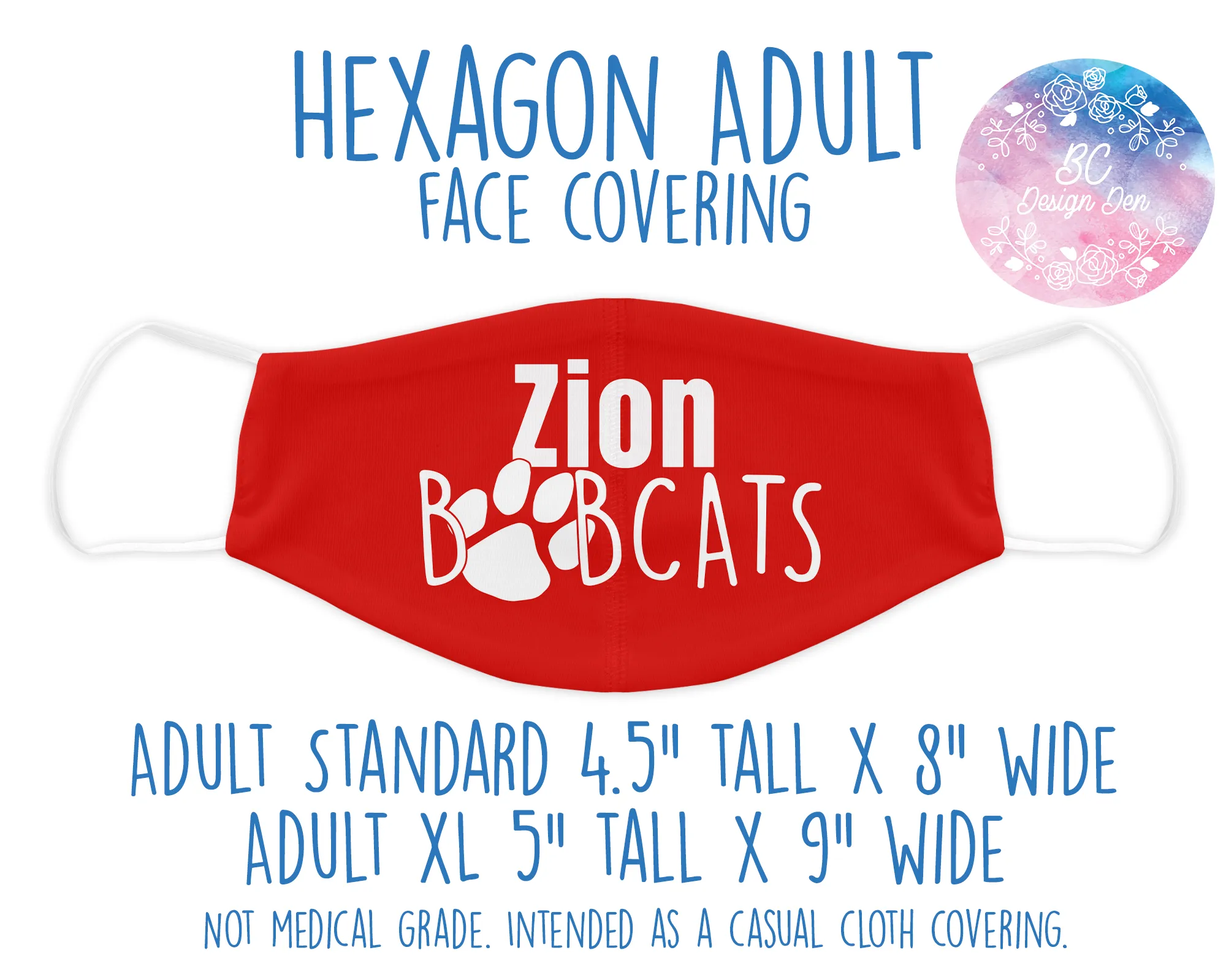 Face Covering Zion Bobcats