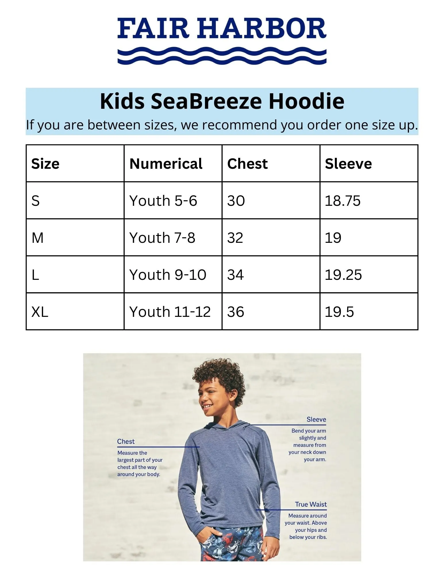 FAIR HARBOR- KIDS SEABREEZE HOODIE