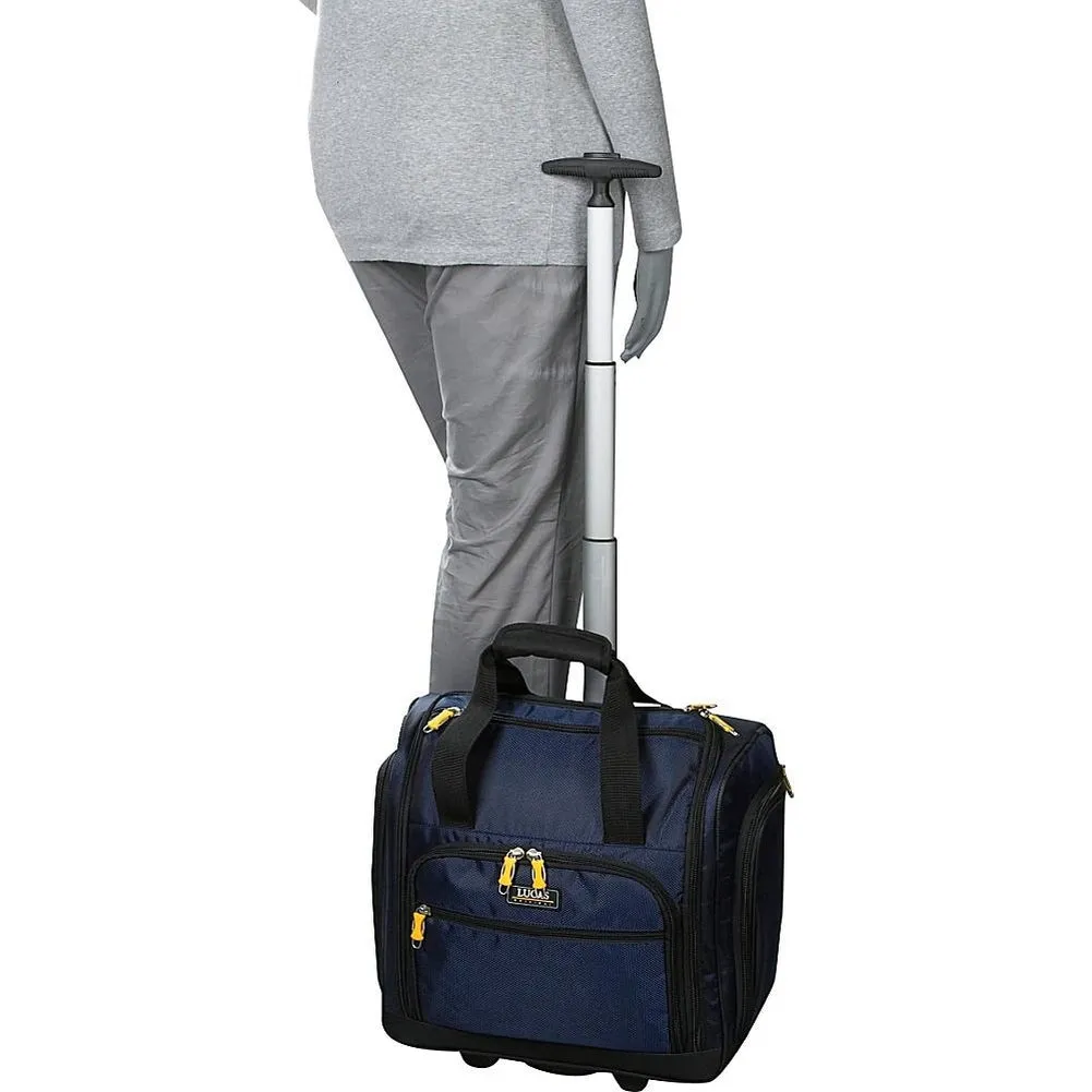 famous wheeled under seat cabin bag 16" - exclusive 3 colors soft side carry-on