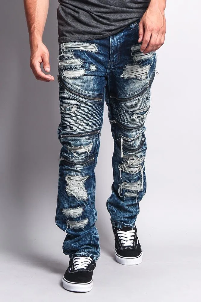 Fashionable Biker Slim Jeans