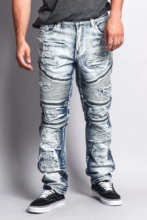 Fashionable Biker Slim Jeans