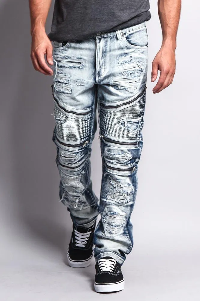 Fashionable Biker Slim Jeans