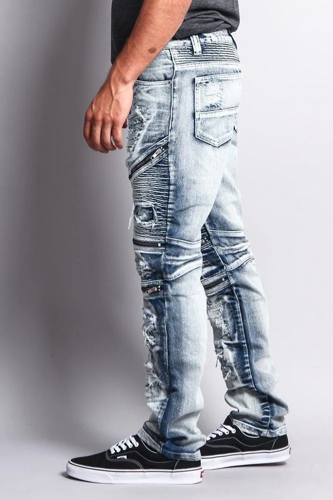 Fashionable Biker Slim Jeans