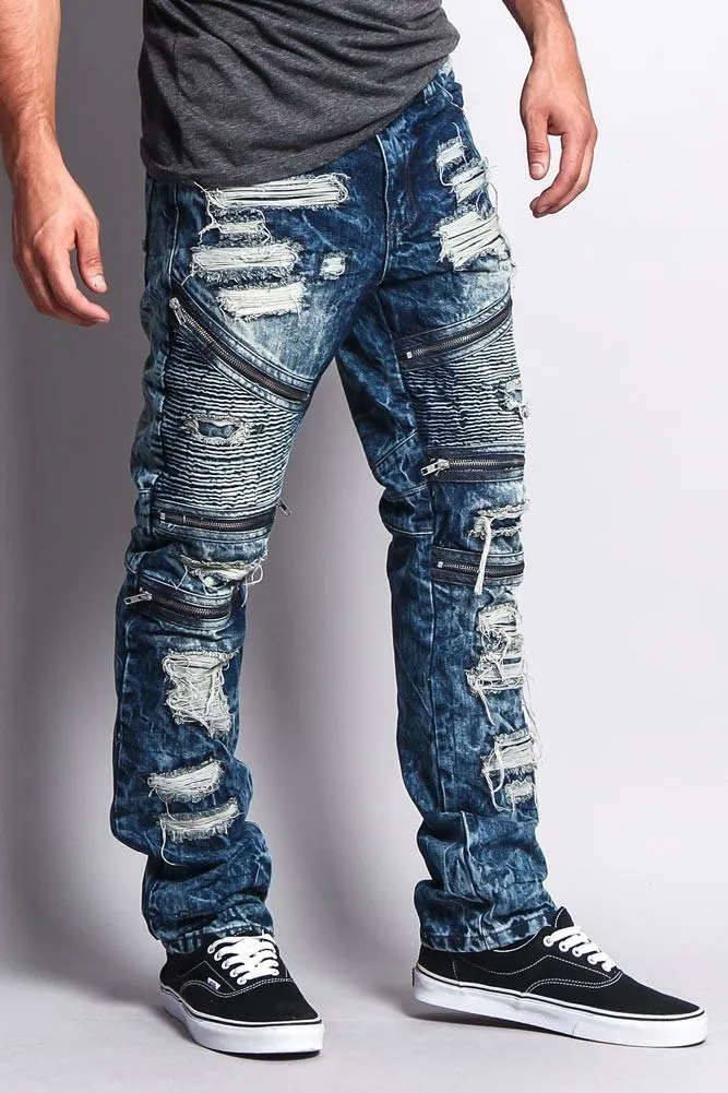 Fashionable Biker Slim Jeans