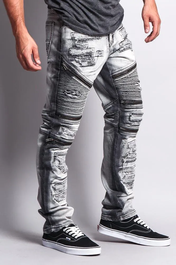 Fashionable Biker Slim Jeans