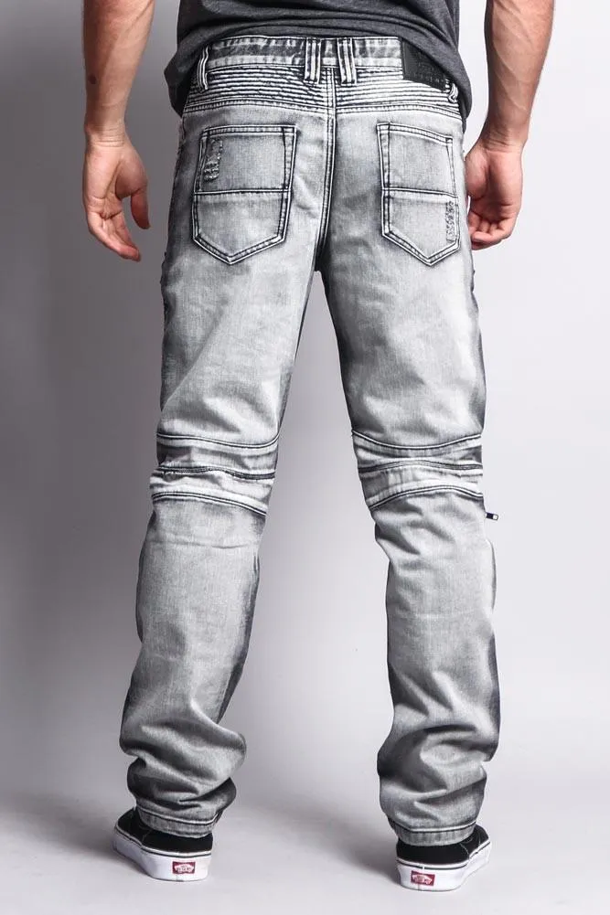 Fashionable Biker Slim Jeans