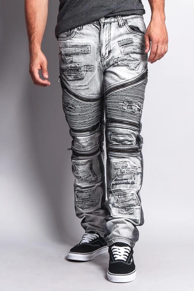 Fashionable Biker Slim Jeans