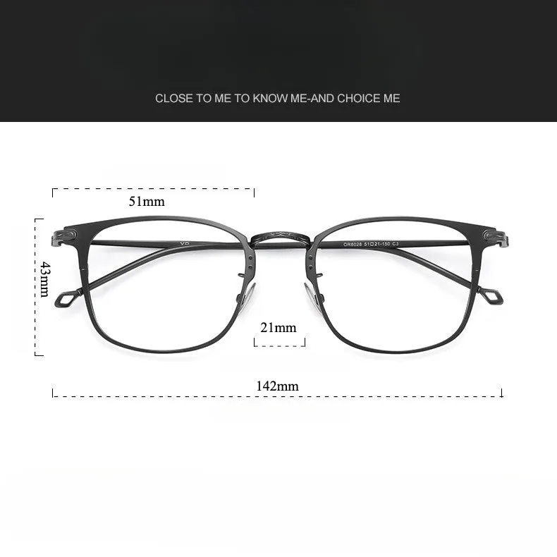 Fashionable ultra-light retro frame 8028