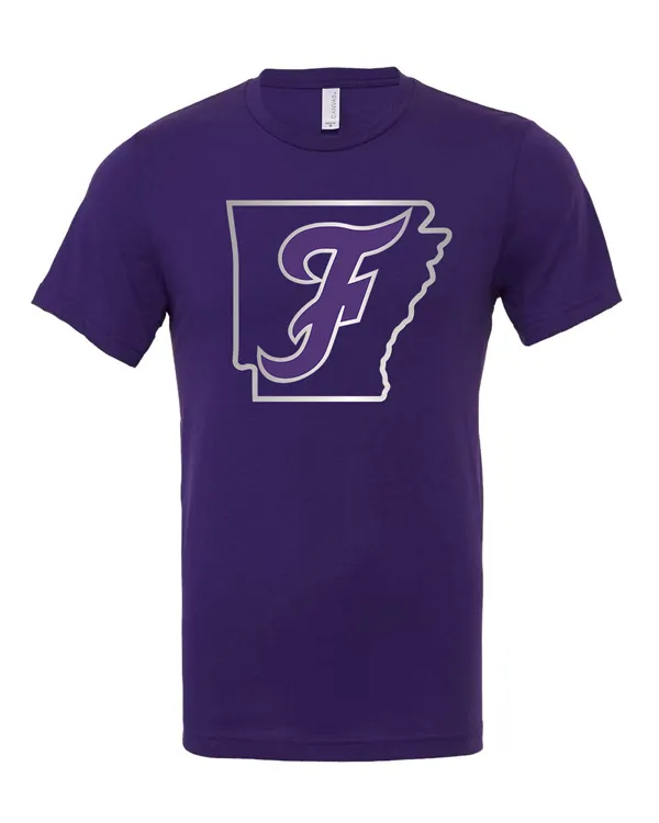 Fayetteville Bulldogs State Outline Flying F Tee