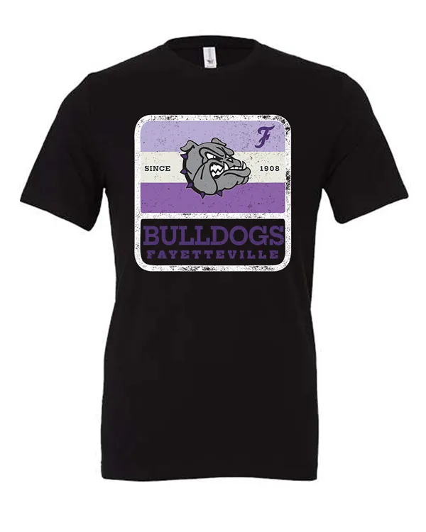 Fayetteville Bulldogs White Badge Tee