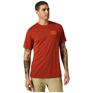 Fox Calibrated Ss Tech Tee - Red Clay