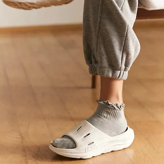 Free People: Classic Ruffle Socks in Steel
