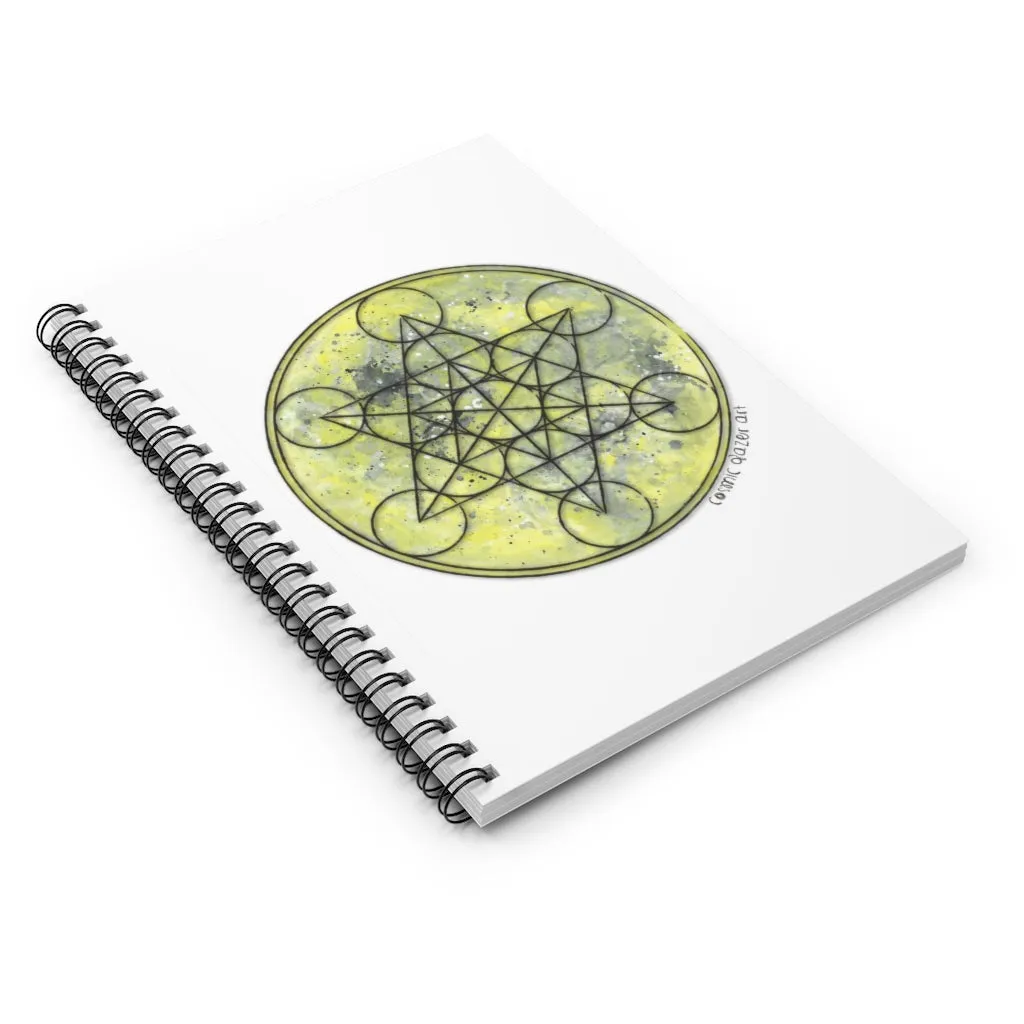 Full Moon Metatron Spiral Notebook - Ruled Line