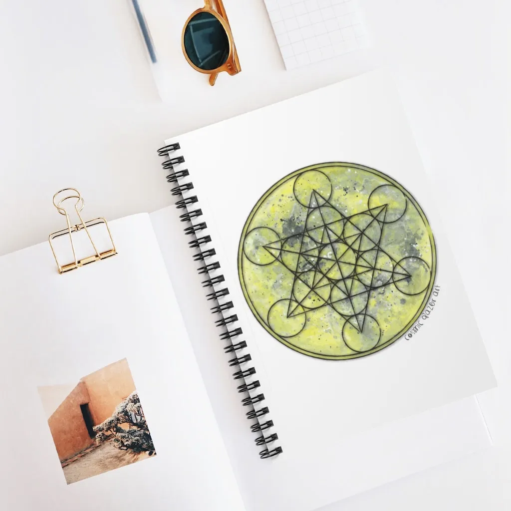 Full Moon Metatron Spiral Notebook - Ruled Line