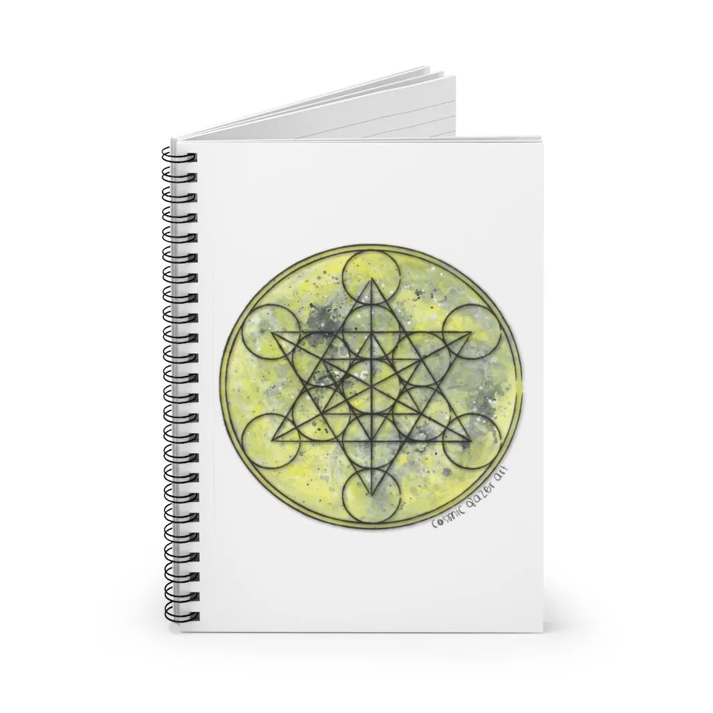 Full Moon Metatron Spiral Notebook - Ruled Line