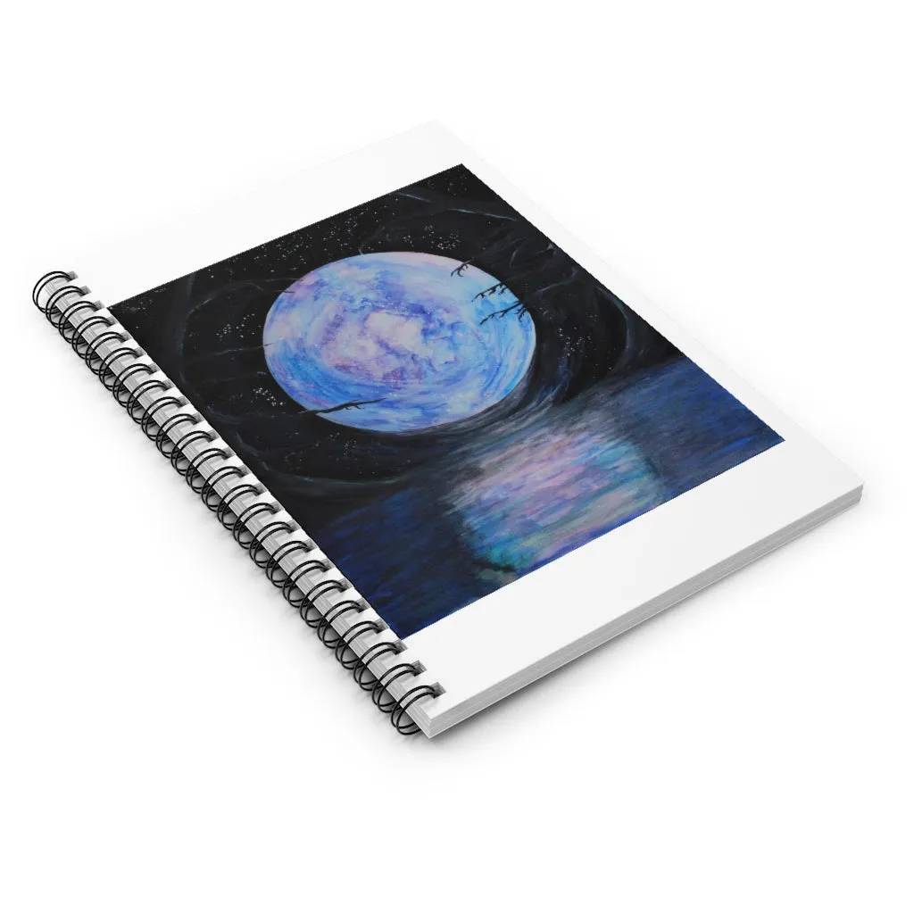 Full Moon Reflection Spiral Notebook - Ruled Line