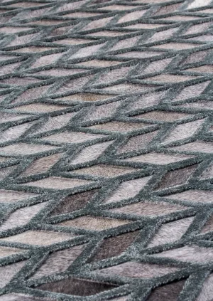 Gamma Grey/Green Cowhide and Rug