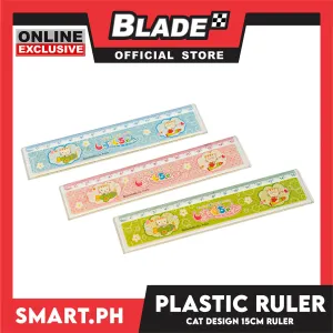 Gifts Plastic Ruler P31 Animal Design (Assorted Colors)