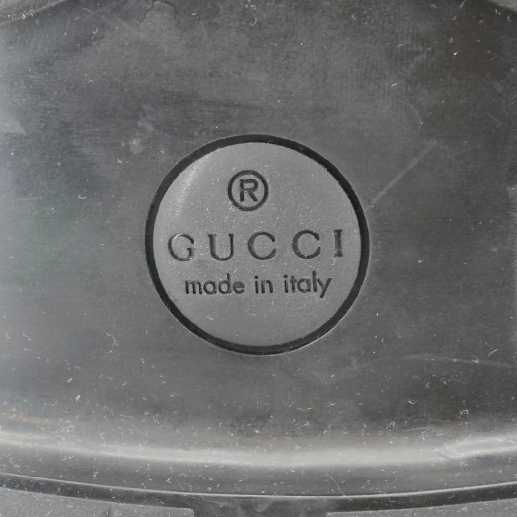 GUCCI X The North Face Calfskin Leather Ankle Boot Black 655401 Size 8 1/2