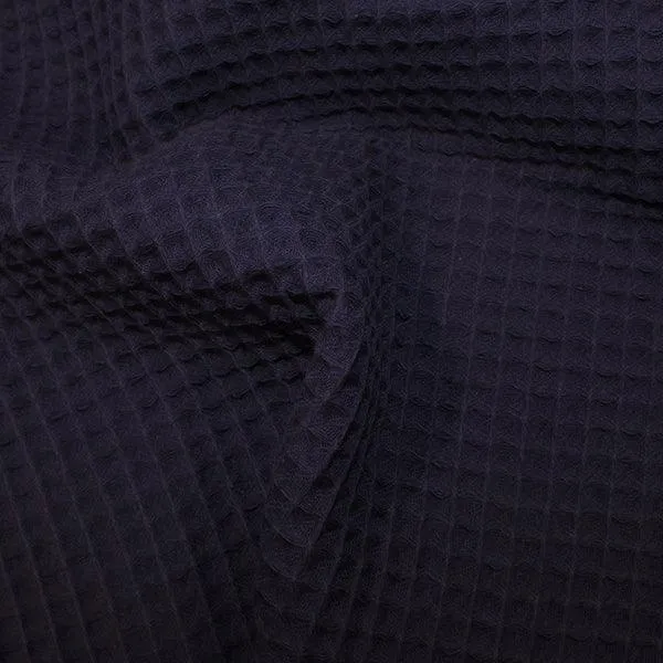 H70 |  Cotton Waffle - Navy (1.68m end of bolt)