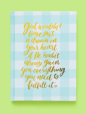 Hardcover Spiritual Notebook - Blue Gingham
