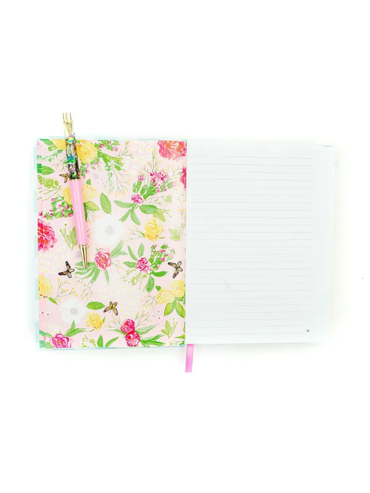 Hardcover Spiritual Notebook - Blue Gingham