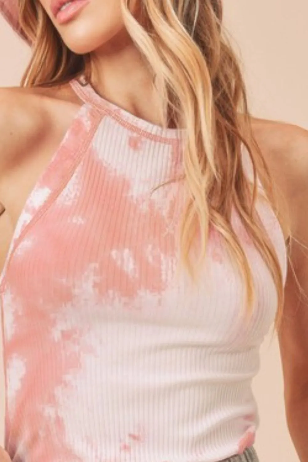 Hazel Blues® |  Aemi   Co Ribbed Tie-Dye Round Neck Tank