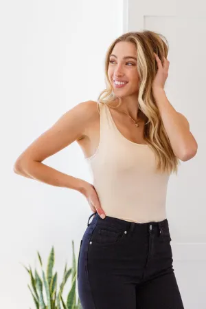 Hazel Blues® | Keep Me Around Bodysuit in Beige