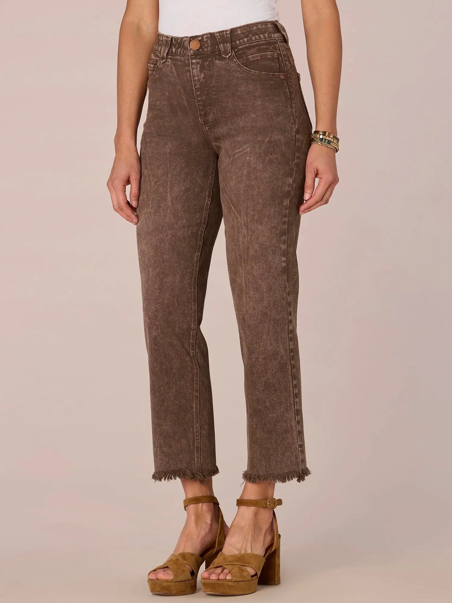 High Rise Boyfriend Jean - Washed Mocha FINAL SALE