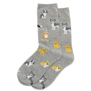 HOTSOX Kids' All Over Puppy Crew Socks