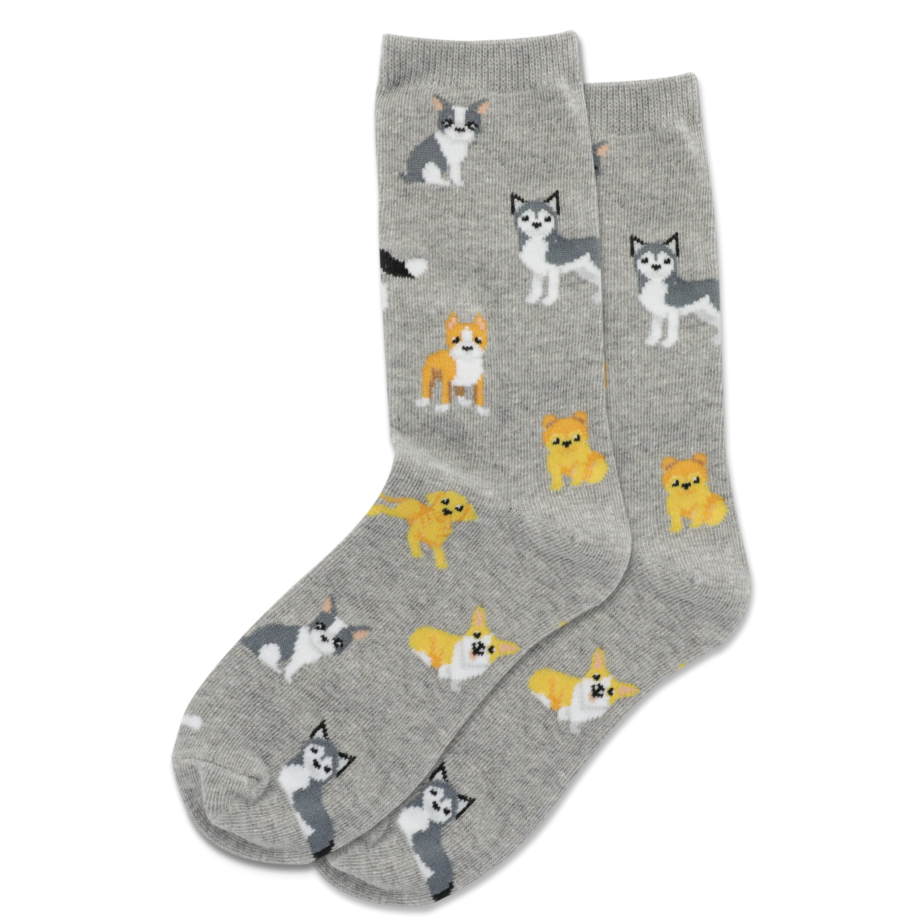 HOTSOX Kids' All Over Puppy Crew Socks
