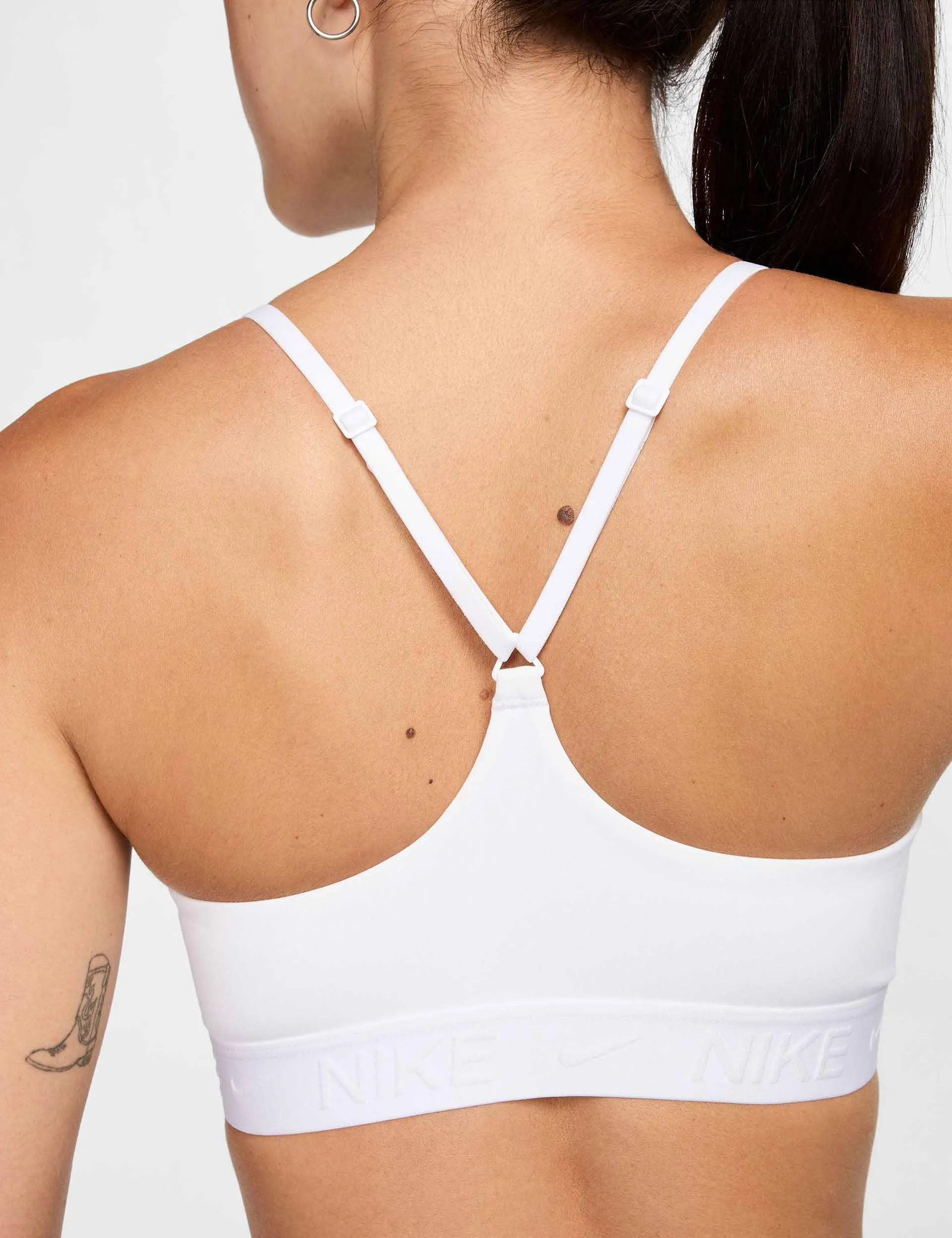 Indy Light Support Sports Bra - White/Stone Mauve