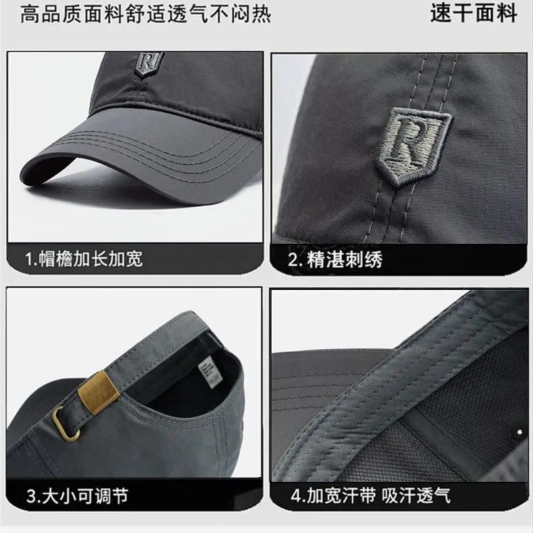 INSTOCK-Quick-drying hat large head baseball cap