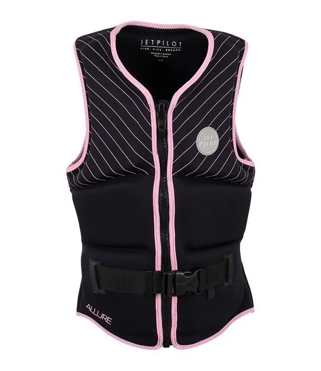 Jetpilot Allure Front Entry Level 50 PWC NEO Neoprene Womens Life Jacket PFD Vest - Black