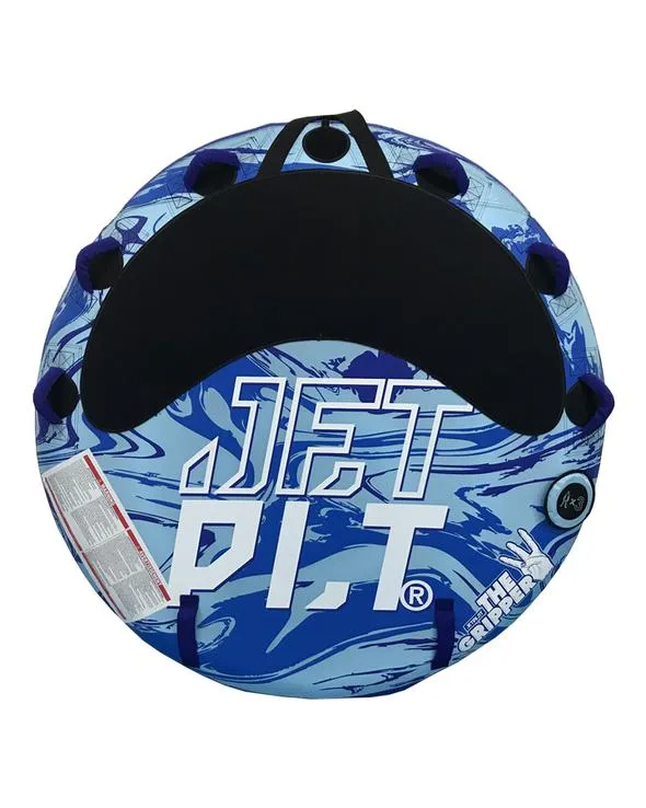 Jetpilot Gripper 3-Person Round Towable Biscuit Inflatable Watercraft - Blue