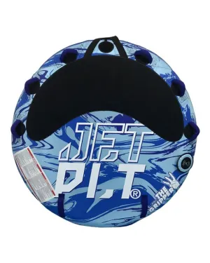 Jetpilot Gripper 3-Person Round Towable Biscuit Inflatable Watercraft - Blue