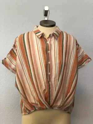 K STRIPED HIGH-LOW TOP