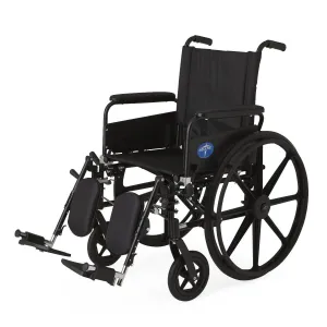 K4 Lightweight Wheelchair with Full-Length Arms and Elevating Leg Rests (1EA)