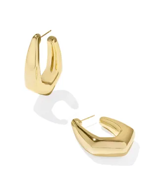 Kaia Hoop Earring in Gold Polished Metal