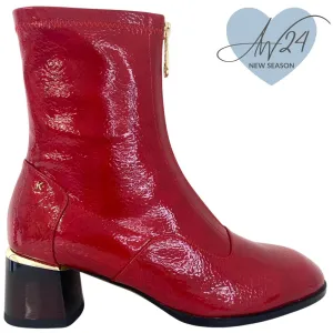 Kate Appleby Greenhill Dressy Patent Boots - Red